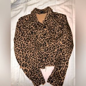 Express Jean leopard Jacket for women’s size Small